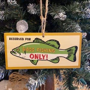 Bass fishing ornament